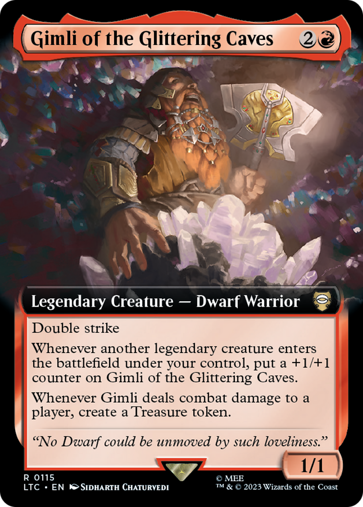 Gimli of the Glittering Caves (Extended Art) [The Lord of the Rings: Tales of Middle-Earth Commander] Foil
