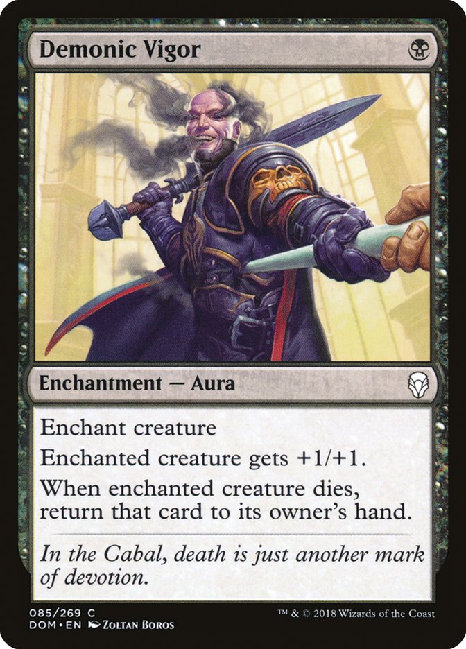 Demonic Vigor [Dominaria] Foil