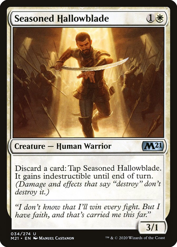 Seasoned Hallowblade [Core Set 2021] Foil