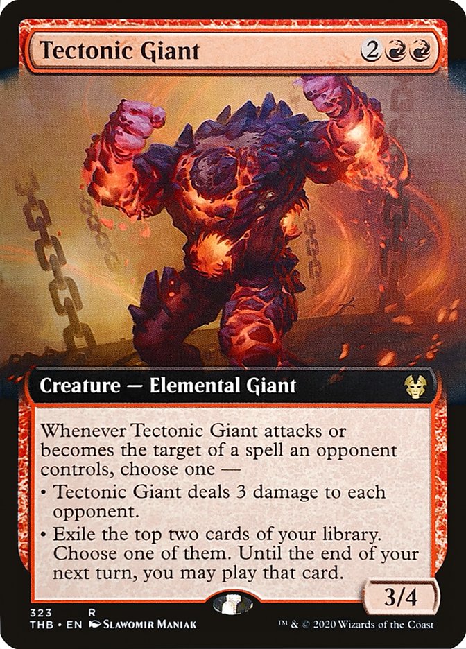 Tectonic Giant (Extended Art) [Theros Beyond Death] Foil