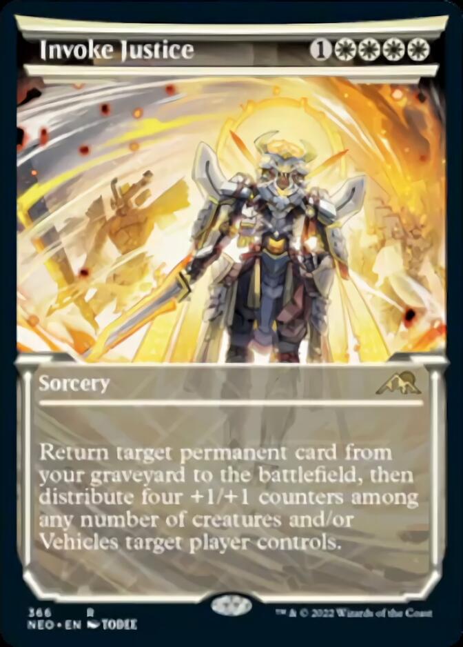 Invoke Justice (Showcase Soft Glow) [Kamigawa: Neon Dynasty] Foil