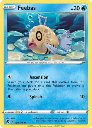 Feebas (039/195) [Sword & Shield: Silver Tempest] Reverse Holofoil