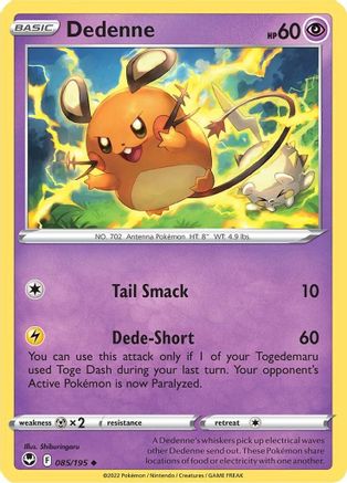 Dedenne (085/195) [Sword & Shield: Silver Tempest] Reverse Holofoil