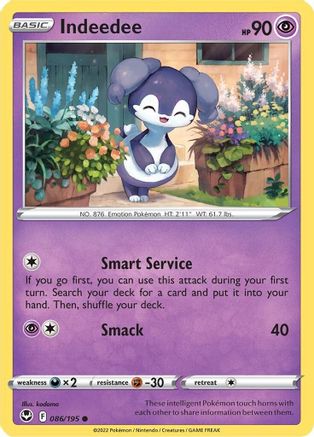 Indeedee (086/195) [Sword & Shield: Silver Tempest] Reverse Holofoil