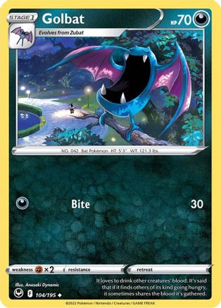 Golbat (104/195) [Sword & Shield: Silver Tempest] Reverse Holofoil