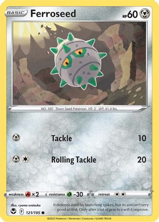 Ferroseed (121/195) [Sword & Shield: Silver Tempest] Reverse Holofoil