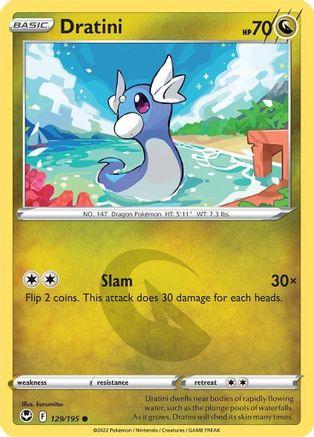 Dratini (129/195) [Sword & Shield: Silver Tempest] Reverse Holofoil