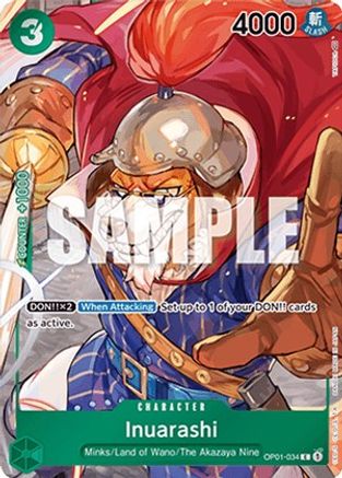 Inuarashi (Box Topper) (OP01-034) - [Romance Dawn] Foil