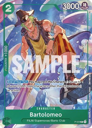 Bartolomeo (Event Pack Vol. 1) (P-029) - [One Piece Promotion Cards] Foil