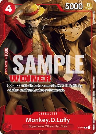 Monkey.D.Luffy - P-007 (Winner Pack Vol. 1) (P-007) - [One Piece Promotion Cards]