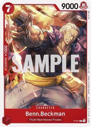 Benn.Beckman (One Piece Film Red) (P-021) - [One Piece Promotion Cards]