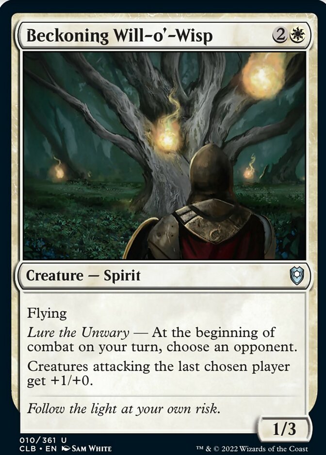 Beckoning Will-o'-Wisp [Commander Legends: Battle for Baldur's Gate] Foil