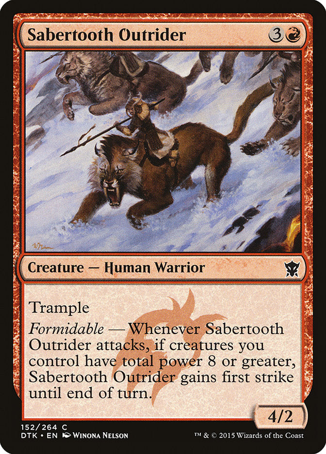 Sabertooth Outrider [Dragons of Tarkir] Foil