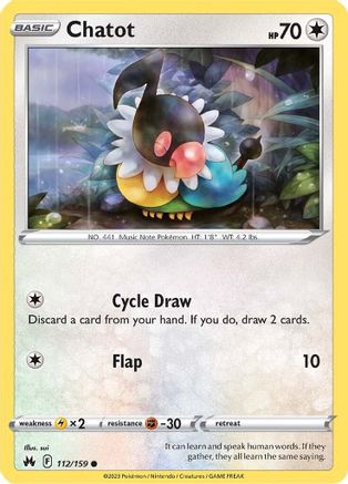 Chatot (112/159) [Sword & Shield: Crown Zenith] Reverse Holofoil