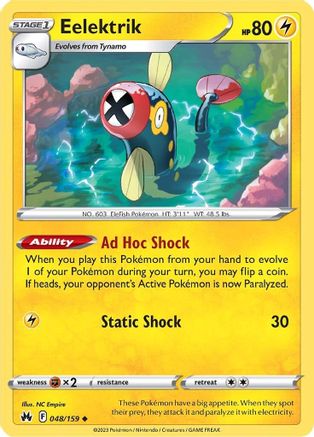 Eelektrik (048/159) [Sword & Shield: Crown Zenith] Reverse Holofoil
