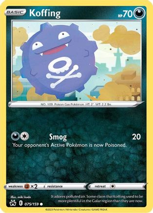 Koffing (075/159) [Sword & Shield: Crown Zenith] Reverse Holofoil