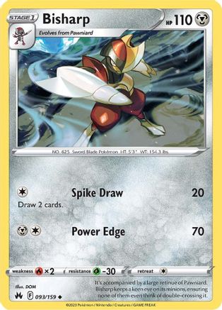 Bisharp (093/159) [Sword & Shield: Crown Zenith] Reverse Holofoil