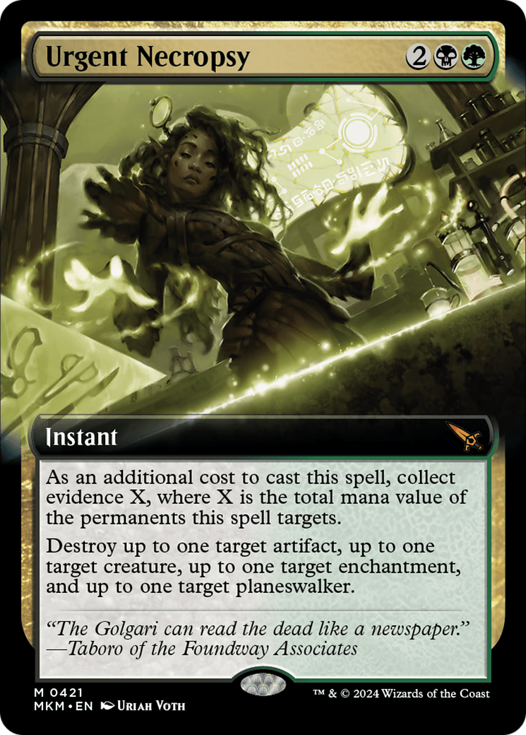 Urgent Necropsy (Extended Art) [Murders at Karlov Manor] Foil