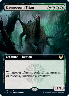 Daemogoth Titan (Extended Art) [Strixhaven: School of Mages] Foil