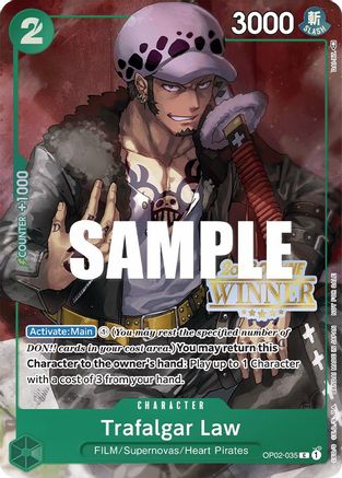 Trafalgar Law (Online Regional 2023) [Winner] (OP02-035) - [One Piece Promotion Cards] Foil