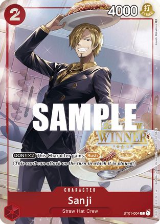 Sanji (Online Regional 2023) [Winner] (ST01-004) - [One Piece Promotion Cards] Foil
