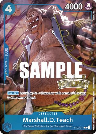 Marshall.D.Teach (Online Regional 2023) [Participant] (ST03-014) - [One Piece Promotion Cards] Foil
