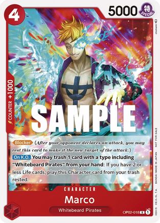 Marco (Promotion Pack 2023) (OP02-018) - [One Piece Promotion Cards]