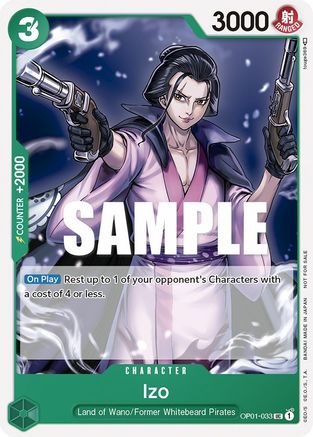 Izo (Tournament Pack Vol. 2) (OP01-033) - [One Piece Promotion Cards]