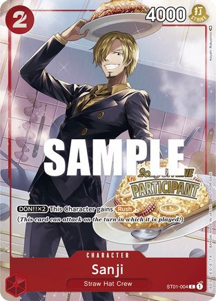 Sanji (Offline Regional 2023) [Participant] (ST01-004) - [One Piece Promotion Cards] Foil
