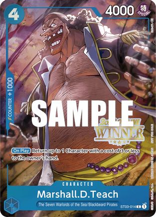 Marshall.D.Teach (Offline Regional 2023) [Winner] (ST03-014) - [One Piece Promotion Cards] Foil