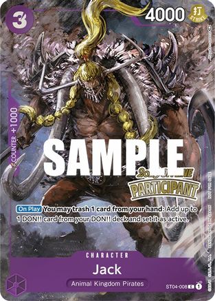 Jack (Offline Regional 2023) [Participant] (ST04-008) - [One Piece Promotion Cards] Foil