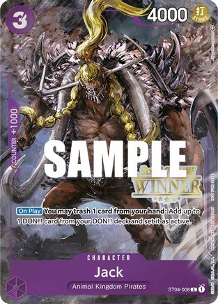 Jack (Offline Regional 2023) [Winner] (ST04-008) - [One Piece Promotion Cards] Foil
