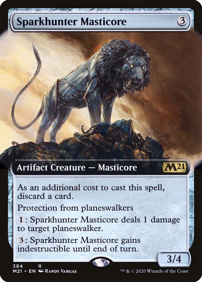 Sparkhunter Masticore (Extended Art) [Core Set 2021] Foil