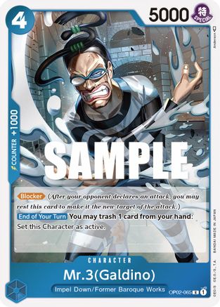Mr.3 (Galdino) (OP02-065) - [Paramount War] Foil