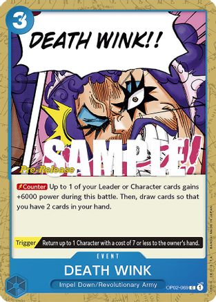 DEATH WINK (OP02-069) - [Paramount War Pre-Release Cards]