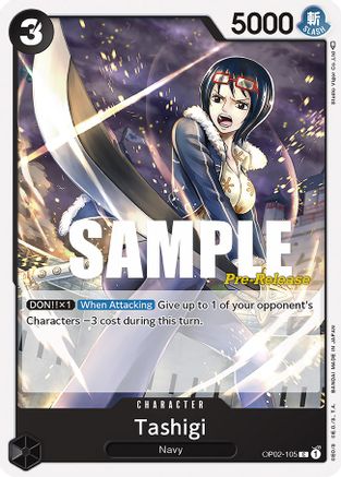 Tashigi (OP02-105) - [Paramount War Pre-Release Cards]