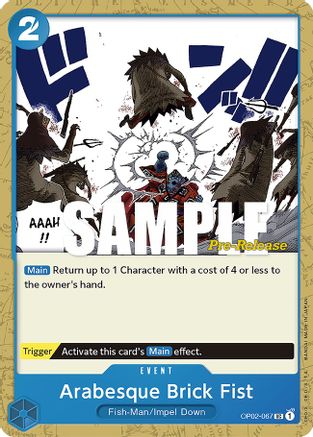 Arabesque Brick Fist (OP02-067) - [Paramount War Pre-Release Cards]
