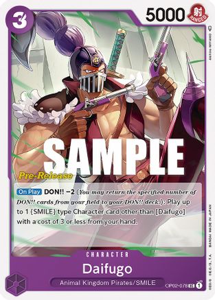 Daifugo (OP02-078) - [Paramount War Pre-Release Cards]