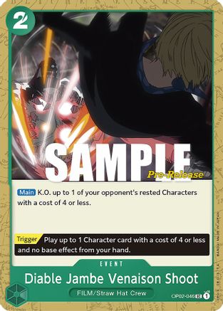 Diable Jambe Venaison Shoot (OP02-046) - [Paramount War Pre-Release Cards]
