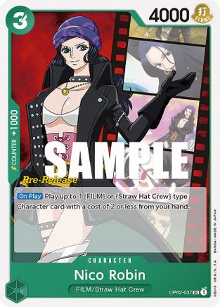 Nico Robin (OP02-037) - [Paramount War Pre-Release Cards]