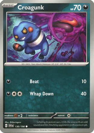 Croagunk (130/198) [Scarlet & Violet: Base Set] Reverse Holofoil