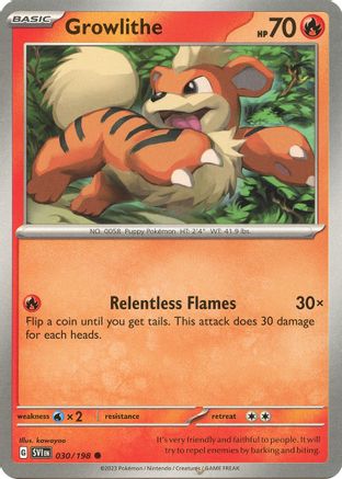Growlithe (030/198) [Scarlet & Violet: Base Set] Reverse Holofoil