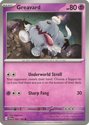 Greavard (105/198) [Scarlet & Violet: Base Set] Reverse Holofoil