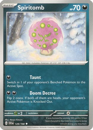 Spiritomb (129/198) [Scarlet & Violet: Base Set] Reverse Holofoil