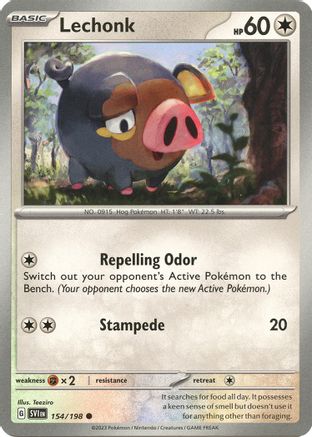 Lechonk (154/198) [Scarlet & Violet: Base Set] Reverse Holofoil