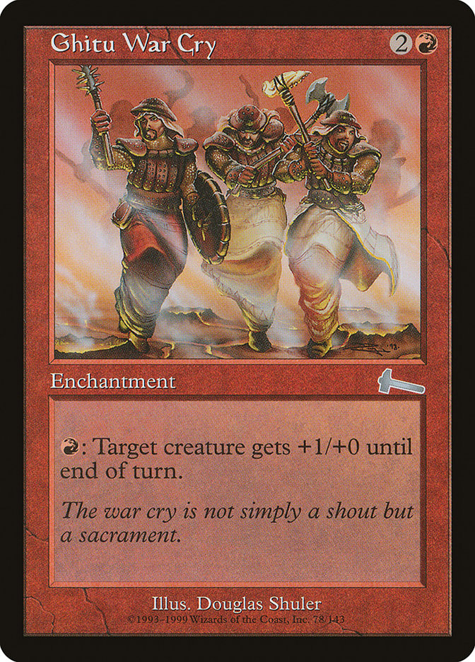 Ghitu War Cry [Urza's Legacy] Foil
