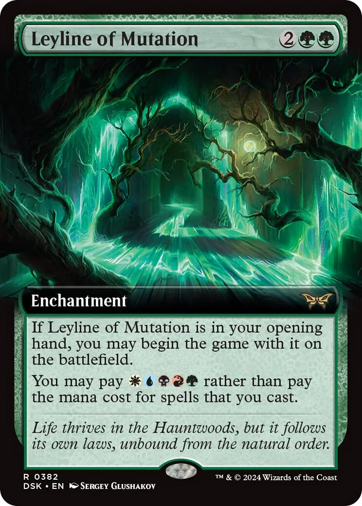 Leyline of Mutation (Extended Art) [Duskmourn: House of Horror] Foil