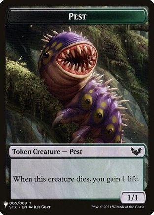 Pest // Emblem - Lukka, Wayward Bonder Double-Sided Token  [The List Reprints]