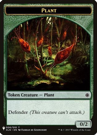 Plant // Emblem - Chandra, Roaring Flame Double-Sided Token  [The List Reprints]
