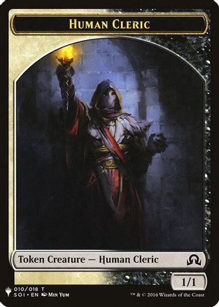 Human Cleric // Emblem - Arlinn, Embraced by the Moon Double-Sided Token  [The List Reprints]